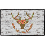 Floral Antler Door Mat - 60"x36" (Personalized)