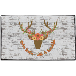 Floral Antler Door Mat - 60"x36" (Personalized)