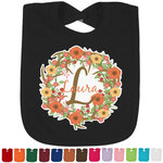 Floral Antler Cotton Baby Bib (Personalized)