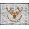 Floral Antler Door Mat - 24"x18" (Personalized)
