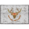 Floral Antler Door Mat - 36"x24" (Personalized)