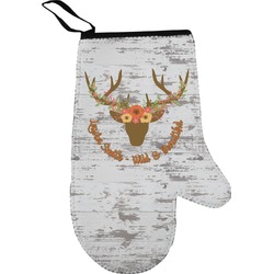Floral Antler Oven Mitt (Personalized)