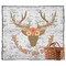 Floral Antler Outdoor Picnic Blanket (Personalized)