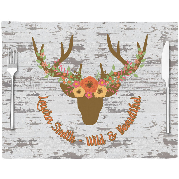Floral Antler Placemat with Props