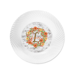 Floral Antler Plastic Party Appetizer & Dessert Plates - 6" (Personalized)