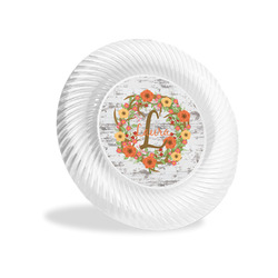 Floral Antler Plastic Party Appetizer & Dessert Plates - 6" (Personalized)