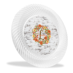 Floral Antler Plastic Party Dinner Plates - 10" (Personalized)