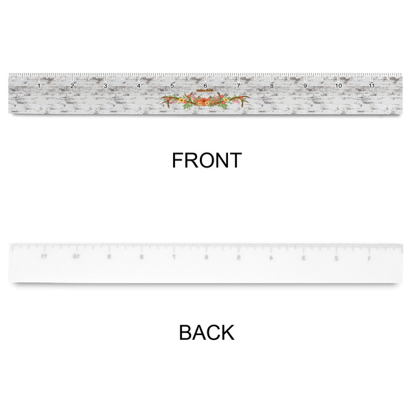 Floral Antler Plastic Ruler - 12" - APPROVAL