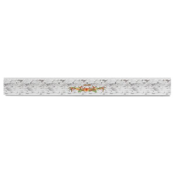 Floral Antler Plastic Ruler - 12" - FRONT