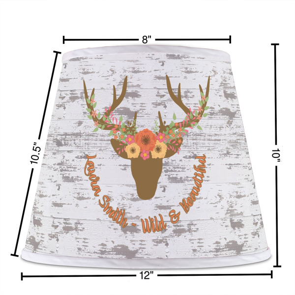 Floral Antler Poly Film Empire Lampshade - Dimensions