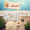 Floral Antler Pool Towel Lifestyle