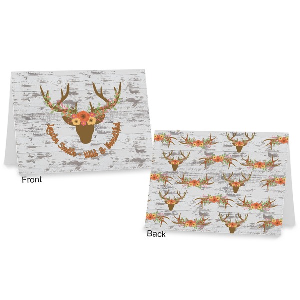 Floral Antler Postcard - Front and Back