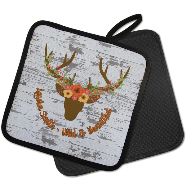 Floral Antler Pot Holders - PARENT MAIN