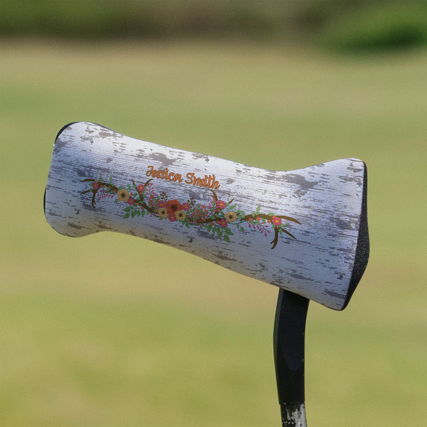 Floral Antler Putter Cover - On Putter