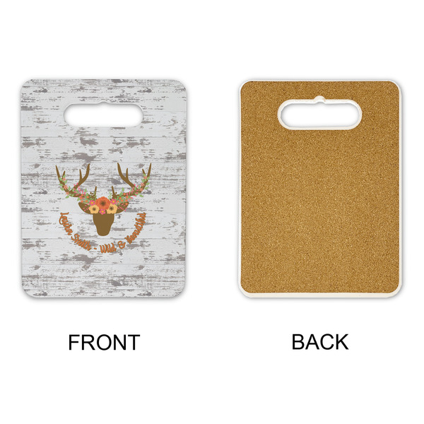 Floral Antler Rectangle Trivet with Handle - APPROVAL