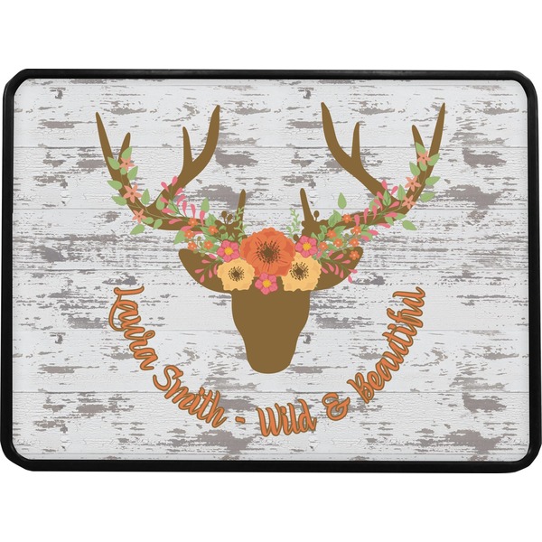 Floral Antler Rectangular Car Hitch Cover w/ FRP Insert