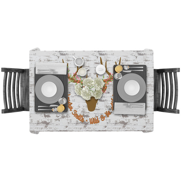 Floral Antler Rectangular Tablecloths - LIFESTYLE