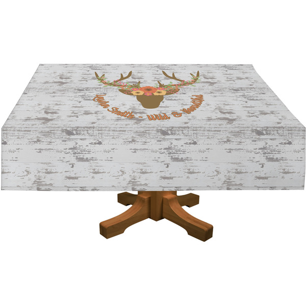 Floral Antler Rectangular Tablecloths (Personalized)