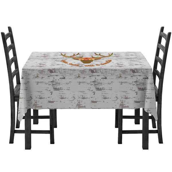 Custom Floral Antler Tablecloth (Personalized)