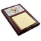 Floral Antler Red Mahogany Sticky Note Holder - Angle
