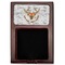 Floral Antler Red Mahogany Sticky Note Holder - Flat