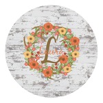 Floral Antler Round Decal (Personalized)