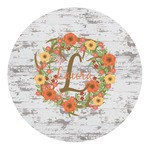 Floral Antler Round Decal - Small (Personalized)
