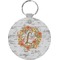 Floral Antler Round Plastic Keychain (Personalized)