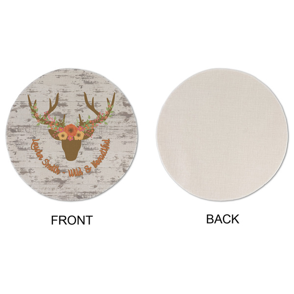 Floral Antler Round Linen Placemats - APPROVAL (single sided)