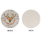 Floral Antler Round Linen Placemats - APPROVAL (single sided)