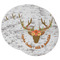 Floral Antler Round Paper Coasters w/ Name or Text