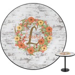 Floral Antler Round Table - 30" (Personalized)