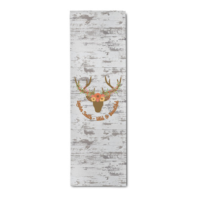 Floral Antler Runner Rug - 2.5'x8' w/ Name or Text