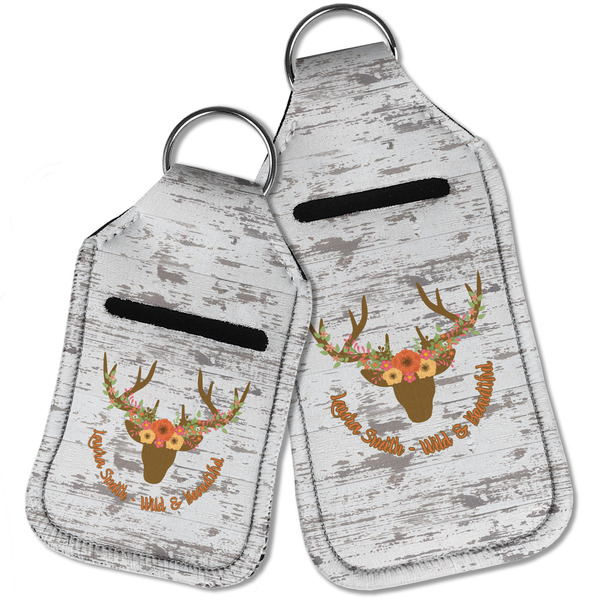Floral Antler Sanitizer Holder Keychain - Parent Main