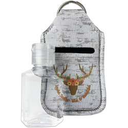 Floral Antler Hand Sanitizer & Keychain Holder - Small (Personalized)