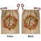 Floral Antler Santa Bag - Front and Back