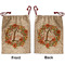Floral Antler Santa Sack - Front & Back (Personalized)