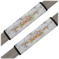 Floral Antler Seat Belt Covers (Set of 2) (Personalized)