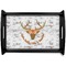 Floral Antler Serving Tray Black Small - Main