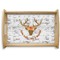 Floral Antler Serving Tray Wood Small - Main