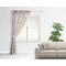 Floral Antler Sheer Curtain With Window and Rod - in Room Matching Pillow