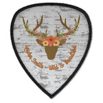 Floral Antler Iron on Shield Patch A w/ Name or Text