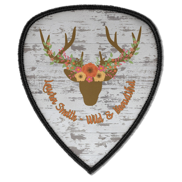 Floral Antler Shield Patch