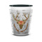 Floral Antler Shot Glass - Two Tone - FRONT