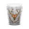 Floral Antler Ceramic Shot Glass - 1.5 oz - White - Set of 4 (Personalized)