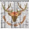 Floral Antler Shower Curtain (Personalized) (Non-Approval)