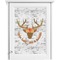 Floral Antler Single White Cabinet Decal