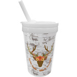 Floral Antler Sippy Cup with Straw (Personalized)