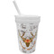Floral Antler Sippy Cup with Straw (Personalized)