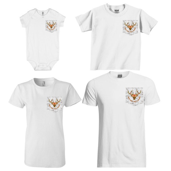 Floral Antler Sized Pockets on Various Products